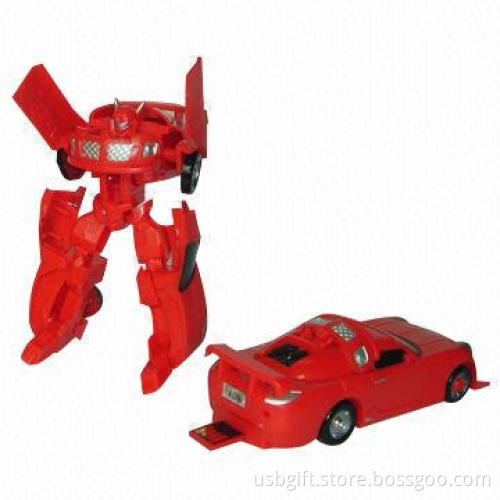 USB drive, vogue design car, plastic simulation transformer, promotional gift USB